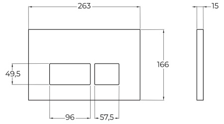 клавиша смыва belbagno bb042bl белая глянцевая