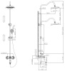 душевая система esko со смесителем бронза (st300 bronze)