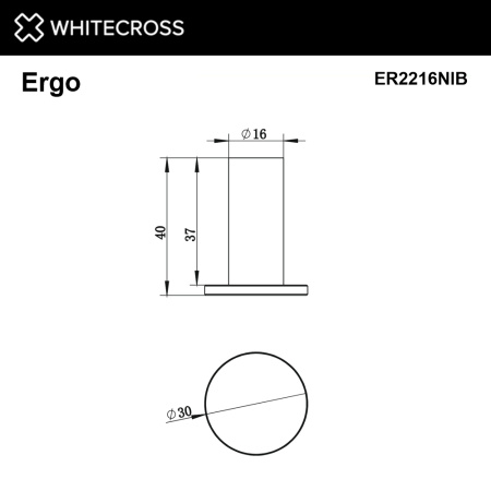 крючок whitecross ergo er2216nib брашированный никель