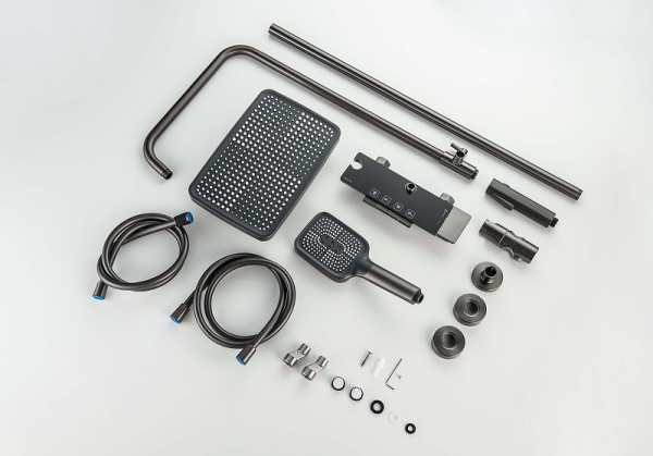 душевая система aquatek поларис aq3040bgm цвет оружейная сталь