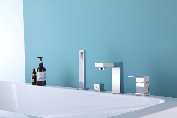 смеситель на борт ванны abber daheim af8213 хром