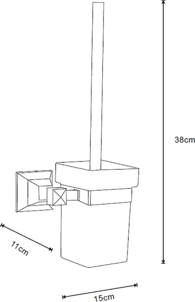 Ёршик для унитаза AZARIO Altre AZ-96013 хром