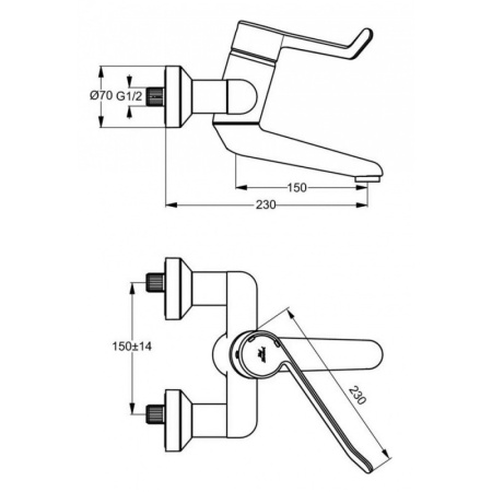 смеситель для раковины ideal standard ceraplus b8223aa