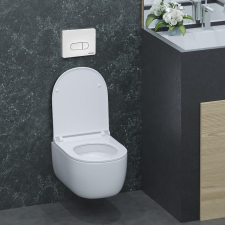 клавиша смыва berges novum d4 040034 soft touch белая