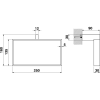 полотенцедержатель 25 см cisal quad qu0902202